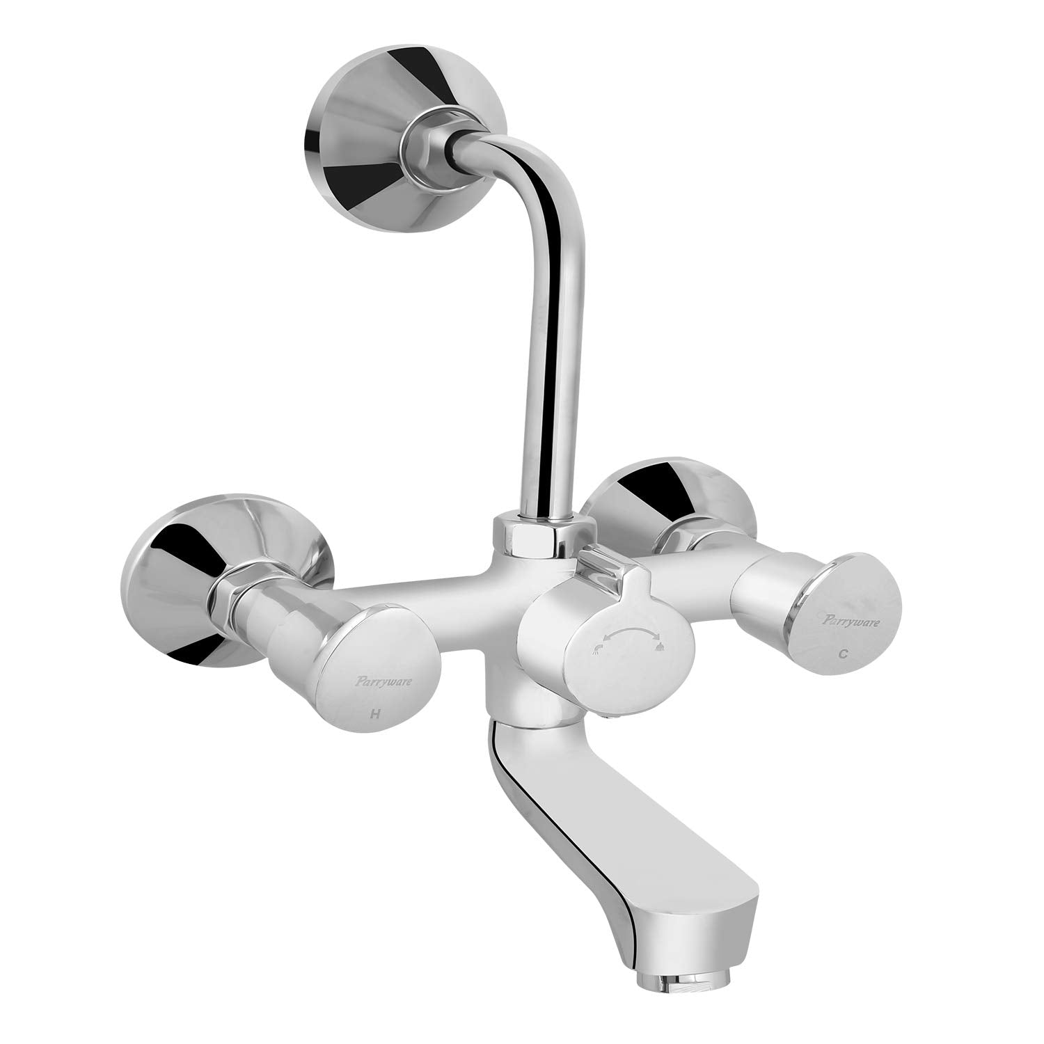 Parryware G4716A1 Droplet Quarter Turn Range Wall Mixer 2-in-1