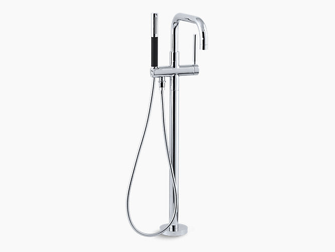 Kohler Purist K-10129T-C4-CP Free-standing bath filler in polished chrome