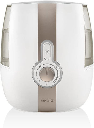 HoMedics Cool Mist Ultrasonic Humidifier| 1.4 Gallon Tank, 65 Hour Runtime