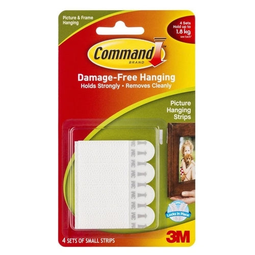 Detec™ 3M Command 4 pictures hanging strips Pack of 30