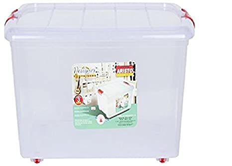 Aristo Multipurpose Plastic Storage Container Box With Wheels 25 Ltr