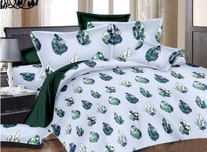 Sleeping Owls Satiny Printed 100% Soft Cotton 210 Tc Double Bedsheet with 2Pc Pillow Cover-228 cm X 254 cm