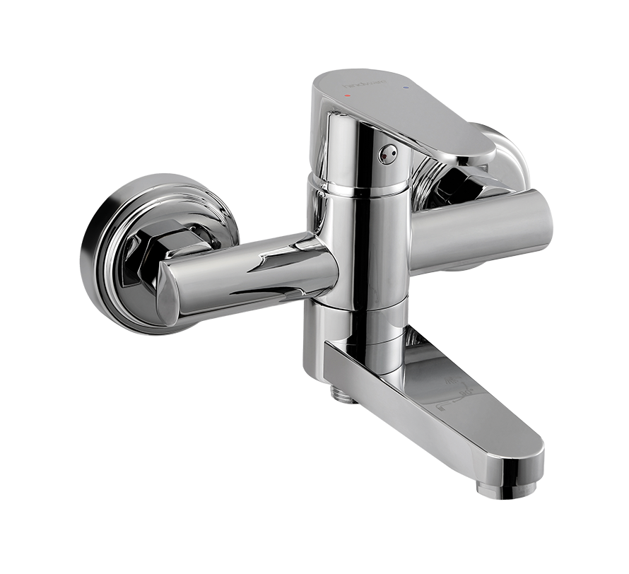 Hindware Cora Single Lever Bath & Hand Shower Wall Mixer (With Tip Ton) F440011
