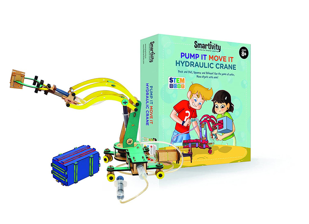 Smartivity Pump It Move It Hydraulic Crane - S.T.E.M., S.T.E.A.M. Learning, Ages 8 Years and Up Pack of 5