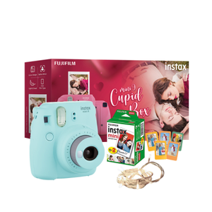 Fujifilm Instax Mini 9 Instant Camera Ice Blue Cupid Box