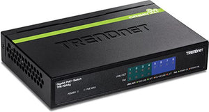 TRENDnet 8-Port Gigabit GREENnet PoE+ Switch,TPE-TG44G, 4 x Gigabit