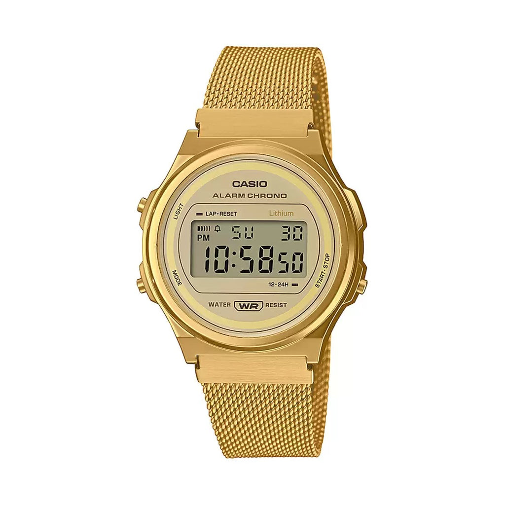 Casio Vintage Series Digital A171WEMG 9ADF D226 Gold Unisex Watch