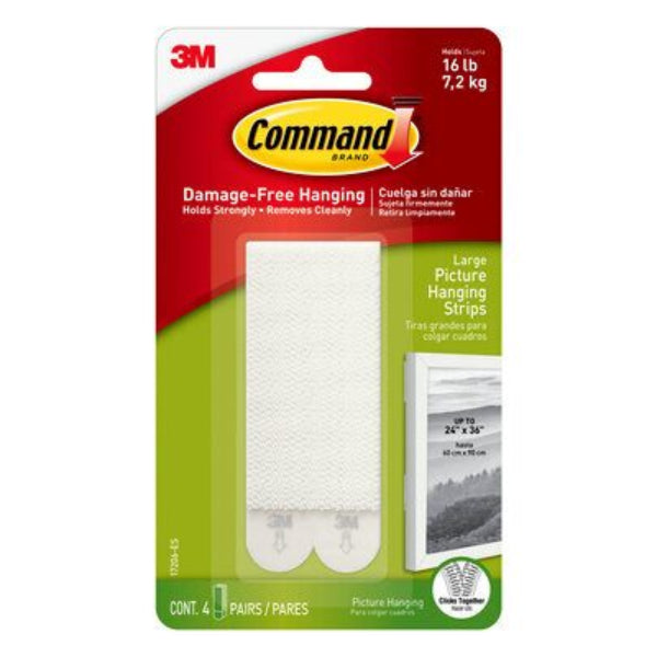 Detec™ 3M Command Picture Hanging Strips L Pack of 20