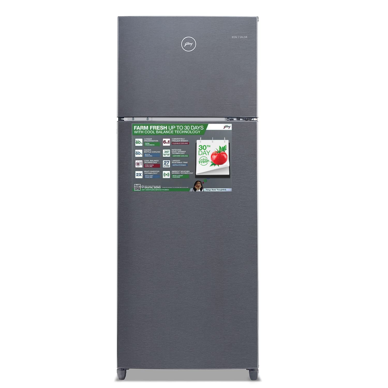 Godrej 244 L 3 Star Inverter Frost-Free Double Door Refrigerator RF EON 244C
