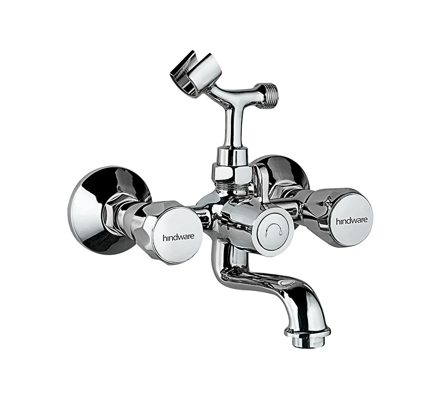 Hindware Classik Wall Mixer With Hand Shower Arrangement (Crutch)  F200018