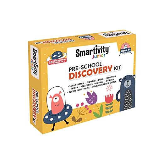 Smartivity Junior 10-in-1 Educational Games Pre-School STEAM Educational DIY Fun Toys, Educational & Construction based Activity Game for Kids 4 to 6, Gifts for Boys & Girls, Learn Science Engineering Project, Made in India Pack of 10
