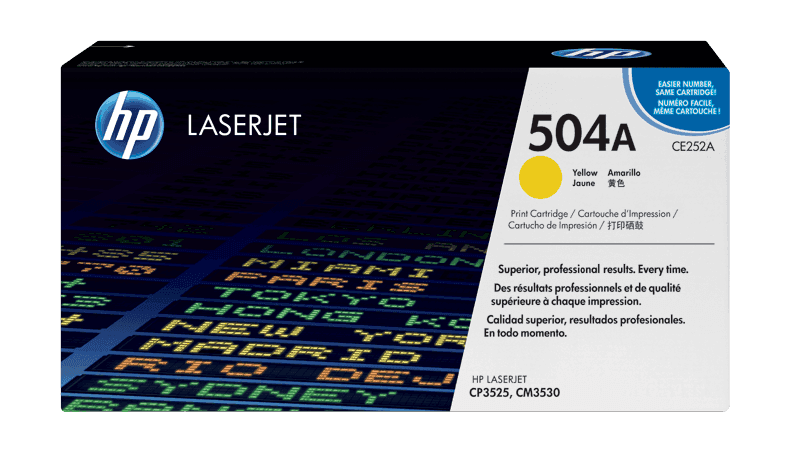 एचपी 504ए पीला मूल लेजरजेट टोनर कार्ट्रिज