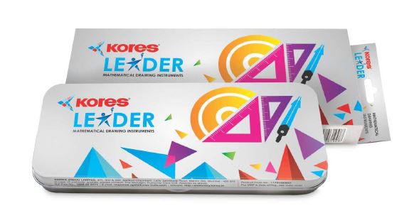Kores Leader Mathematical Drawing Instruments Pack of 4