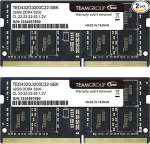 टीमग्रुप एलीट DDR4 64GB किट (2 x 32GB) 3200MHz PC4-25600 CL22 अनबफ़र्ड नॉन