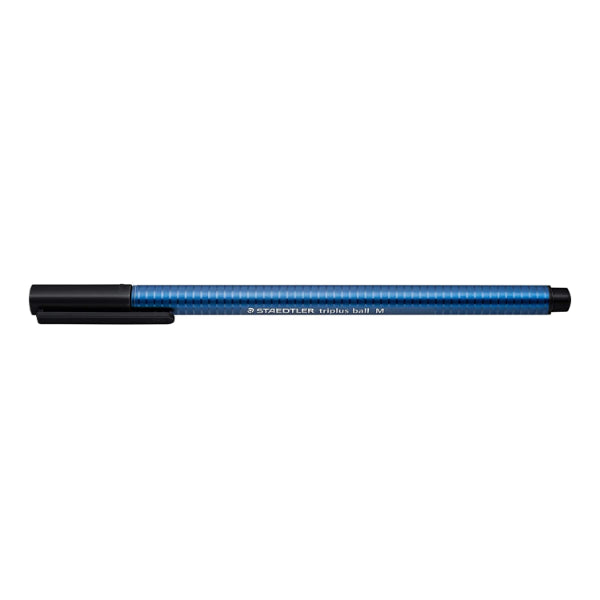 Detec™ STAEDTLER ट्राइप्लस बॉल - मीडियम / फाइन टिप पेन नीले और काले रंग में (3 का पैक)