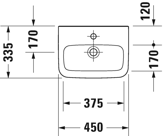 Duravit DuraStyle Handrinse basin Model No. :  070845
