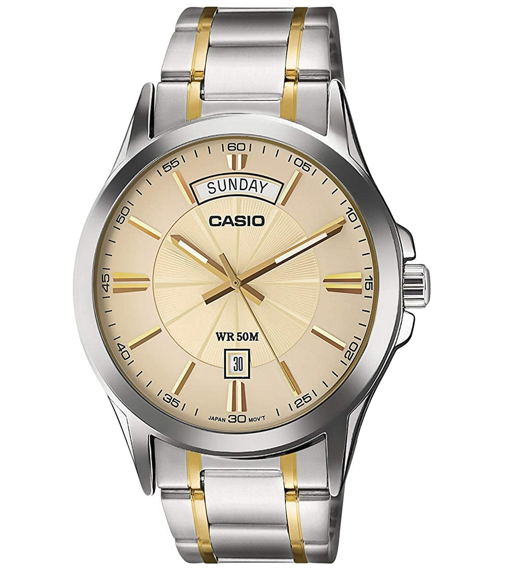 Casio Enticer MTP 1381HG 9AVIF A1770 Two Tone Analog Men's Watch