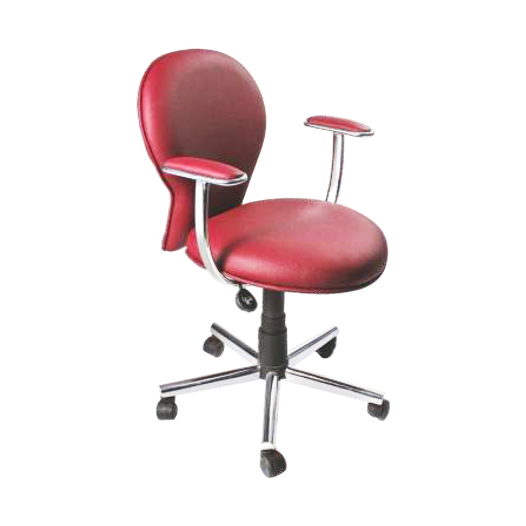 Detec™ Revolving Chair with push back facility , top cushion arms in Red Color