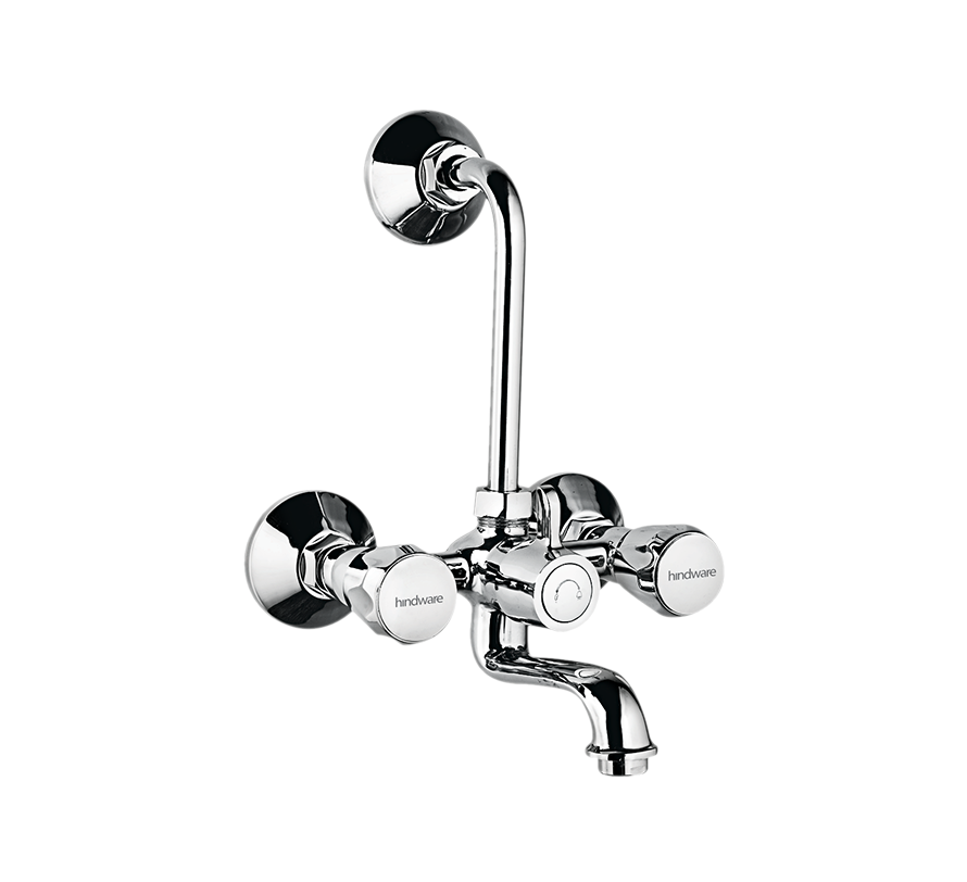 Hindware Classik Wall Mixer With Provision For Overhead Shower with  115 mm Long Bend Pipe (F200020)