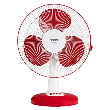 Usha Mist Air ICY 400mm Table Fan Red