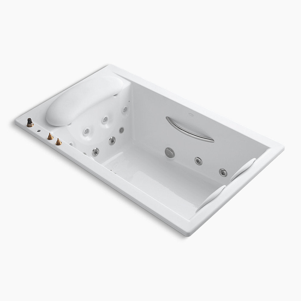Kohler Riverbath 75" X 45" Drop-in Whirlpool With Integral Fill Chromatherapy and Heater Without Jet Trim K-1360-H2-0