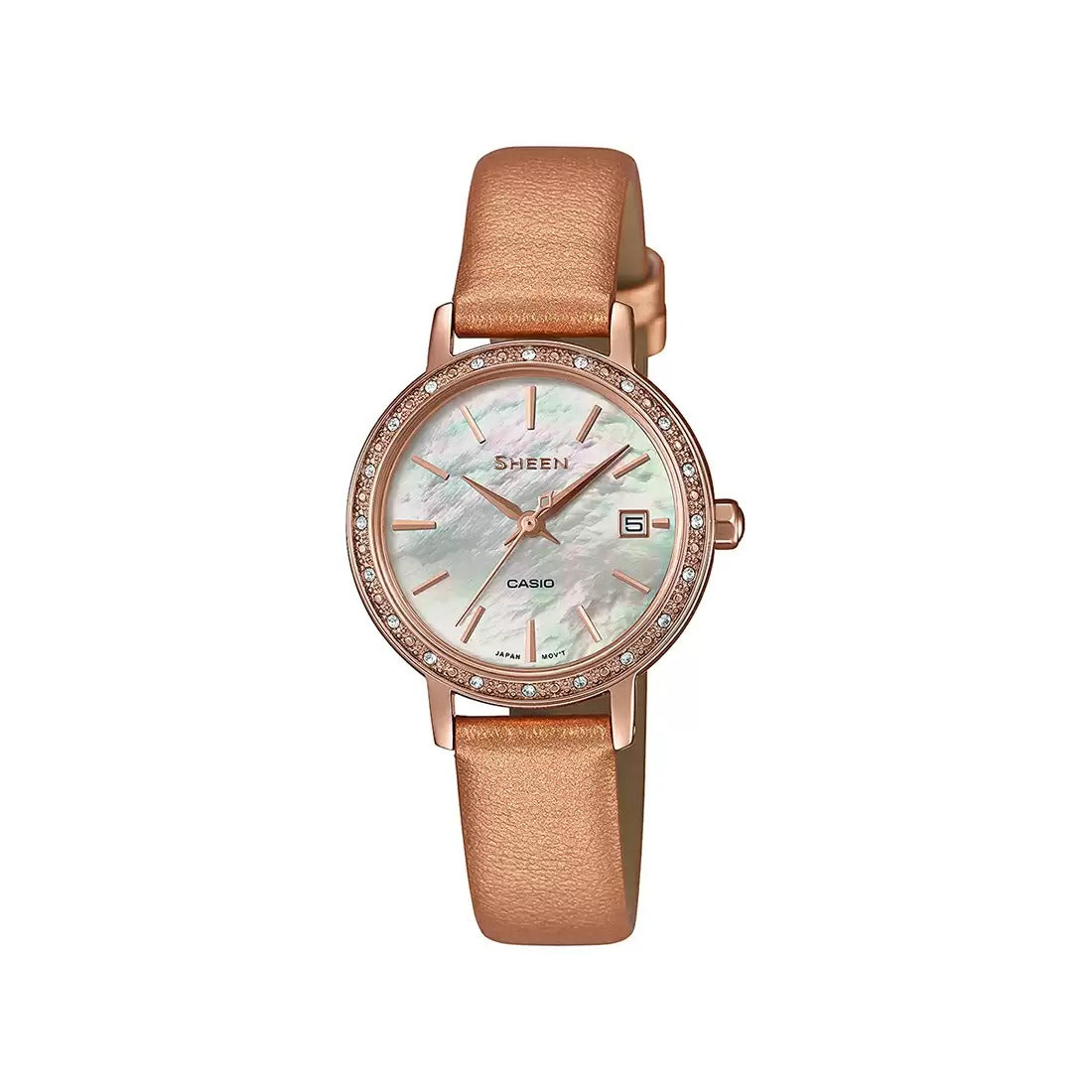 Casio Sheen SHE 4060PGL 4AUDF SH226 Pink Gold IP Women's Watch