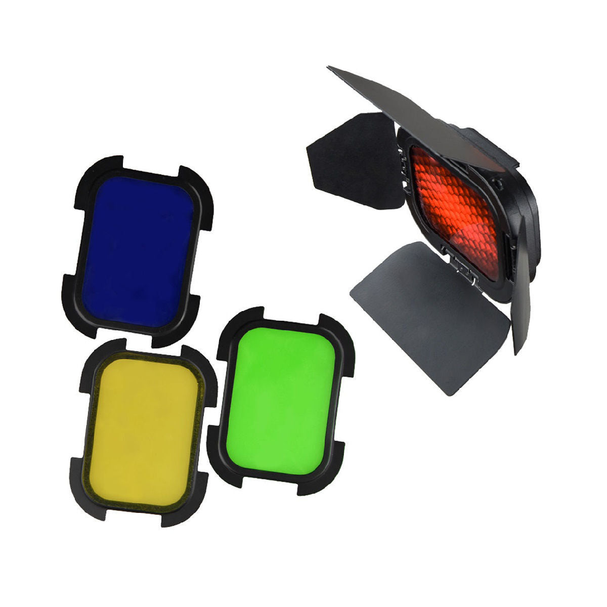 Godox Barndoor Kit With 4 Color Gels for Ad200 Speedlight Head