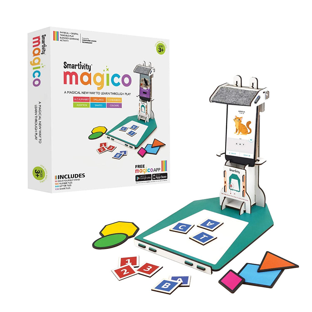 Smartivity Engineered Wood Magico (English, Math, Shape, Colour) Learning Activity, Multicolour, 3 years and above Pack of 8