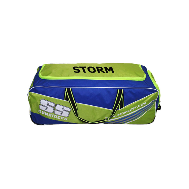 SS Storm Double Wheel Cricket Kit Bag - (Green-Blue)