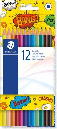 Detec™ STAEDTLER 175 CO C12 कॉमिक श्रृंखला हेक्सागोनल आकार की रंगीन पेंसिल (12 का सेट, बहुरंगा) 2 सेट का पैक