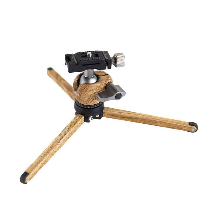 Leofoto Mt 01 lh 25 Mini Portable Desktop Travel Tripod Kit Wood Color