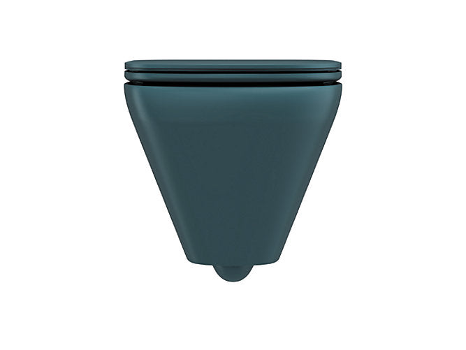 Kohler Wall hung toilet with Quiet Close Slim Seat Cover in Peacock