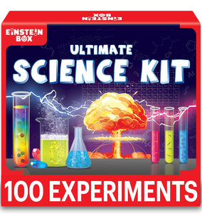 8-12-14 आयु वर्ग के बच्चों के लिए आइंस्टीन बॉक्स विज्ञान प्रयोग किट | एसटीईएम परियोजनाएं | स्टेम खिलौने | 8-12 वर्ष के लड़कों और लड़कियों के लिए उपहार | 8-14 वर्ष के बच्चों के लिए रसायन विज्ञान किट सेट 10 का पैक