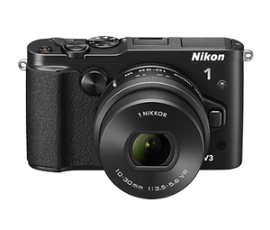Nikon 1 V3 18.4MP मिररलेस डिजिटल कैमरा 1 Nikkor 10-30mm PD ज़ूम लेंस के साथ (काला)