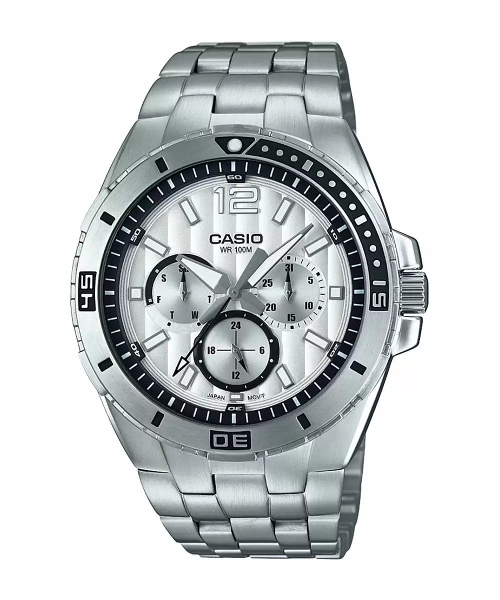 Casio Enticer MTD 1060D 7A2VDF A1330 Silver Analog Men's Watch