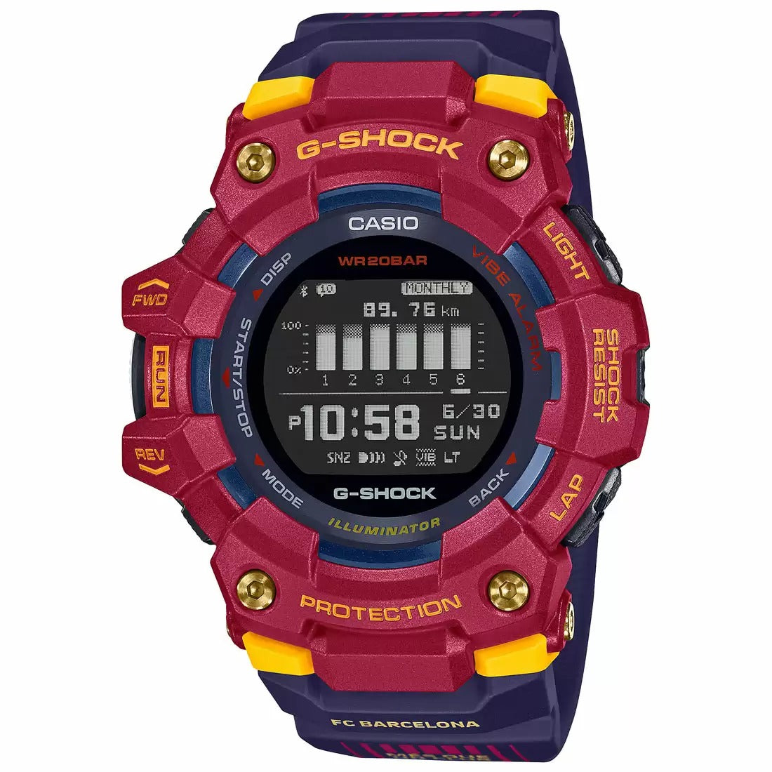 Casio G Shock Gbd 100Bar 4Dr G1206 Fc Barcelona Matchday Men's Watch