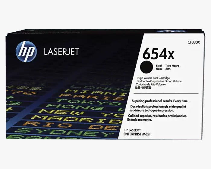 HP 654X Black High Yield Original LaserJet Toner Cartridge