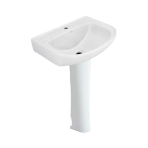 Parryware Full Pedestal Rectangle Shaped White Basin Area Indus C0471 CTH