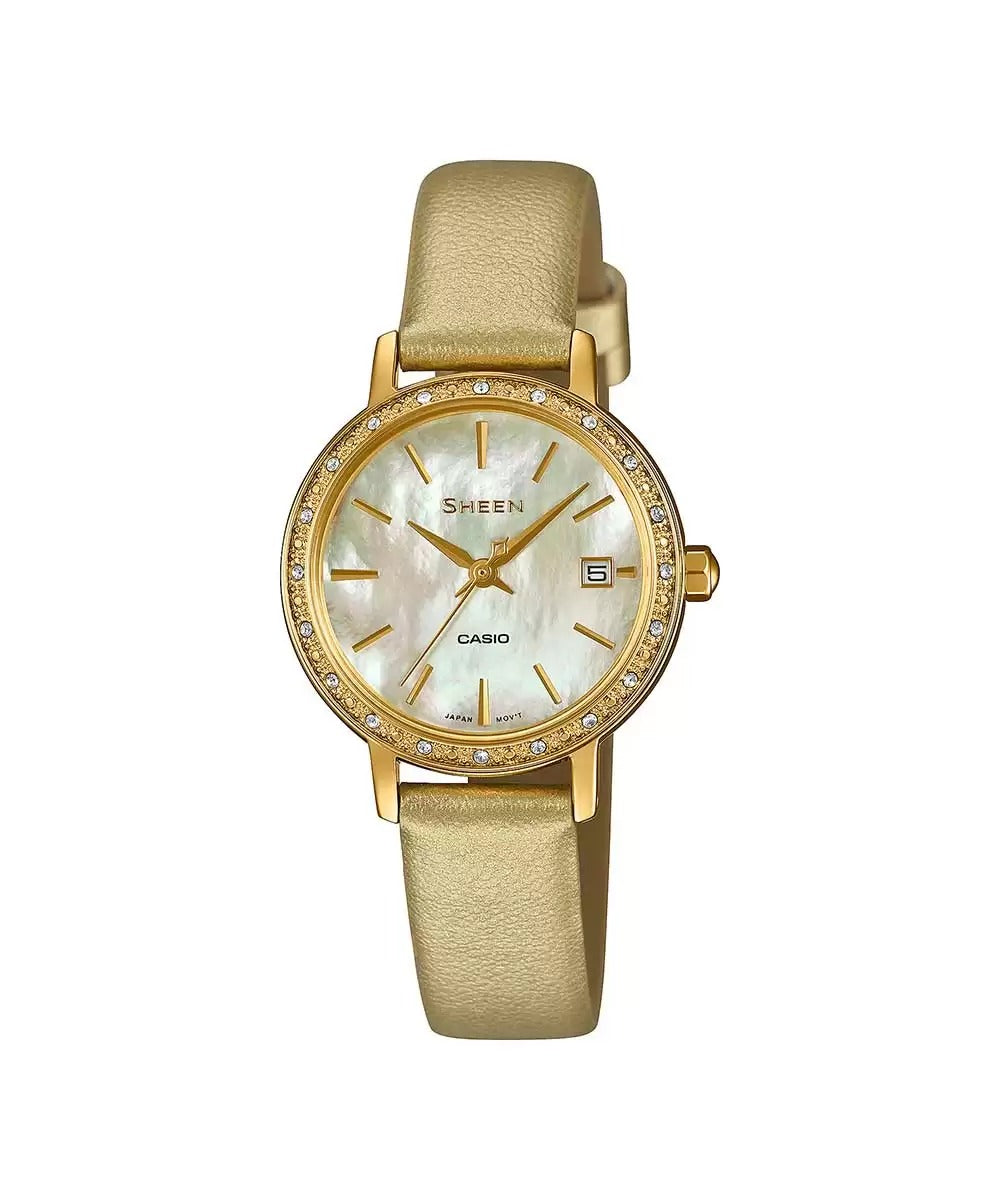 Casio Sheen SHE 4060GL 9AUDF SH224 Gold IP Women's Watch