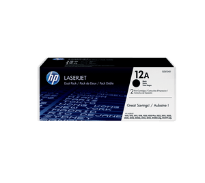 HP 12A Black Original LaserJet Toner Cartridge (Dual Pack)