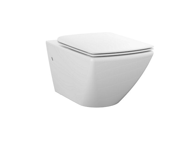 सफेद K-16817IN-SS-0 में शांत बंद स्लिम सीट कवर के साथ कोहलर दीवार पर लटका शौचालय