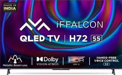 ओपन बॉक्स अप्रयुक्त iFFALCON by TCL H72 139 सेमी 55 इंच QLED अल्ट्रा HD 4K स्मार्ट एंड्रॉइड टीवी