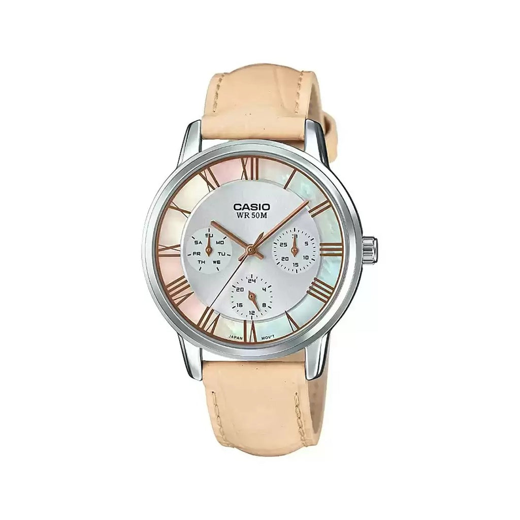 Casio Enticer Ladies LTP E315L 7A2VDF A1249 Beige Analog Women's Watch