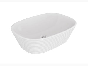 Kohler Ribana Vessel basin without faucet hole in white