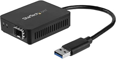 StarTech Com USB 3 0 to Fiber Optic Converter USB to Open SFP Adapter