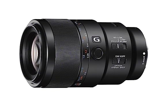 Used Sony SEL90M28G FE 90mm f/2.8-22 Macro G OSS Standard-Prime Lens Mirrorless Cameras Black