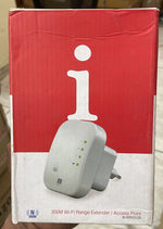 Load image into Gallery viewer, Open Box, Unused iBall 300M Wi-Fi Range Extender/Access Point/Wireless White- iB-WRR312N
