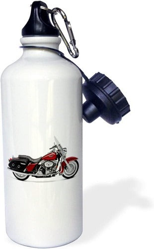 3डीरोज़ पिक्चरिंग हार्ले डेविडसन174 मोटरसाइकिल पानी की बोतल सफेद