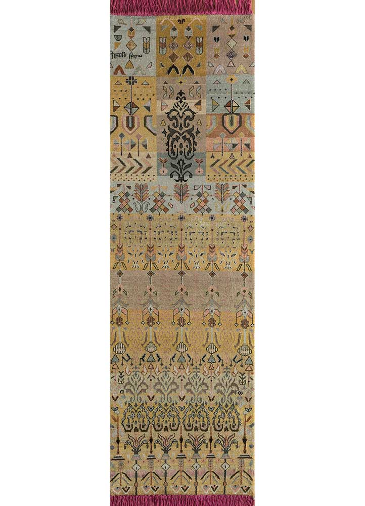 Jaipur Rugs Aar Paar 2'6x8 ft Wool and Bamboo Silk Material Rugs