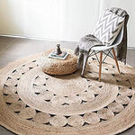 Load image into Gallery viewer, Detec™ Contemporary Jute Rug (Circular Pattern) - Beige Color
